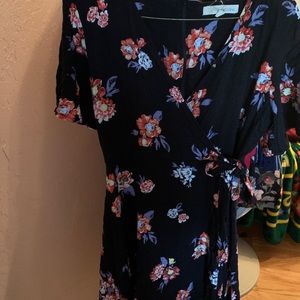 Floral wrap dress